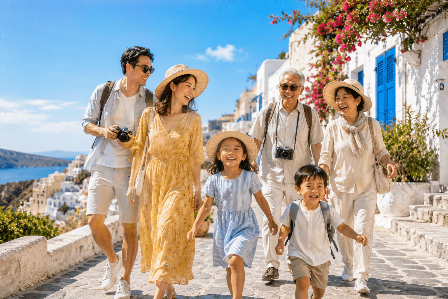 Family traveling together